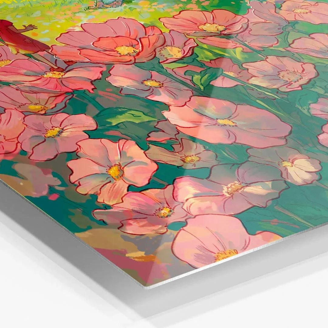 Naomi VanDoren adventure art print featuring Arrietty from Studio Ghibli on metal, detailed illustration for wall decor.