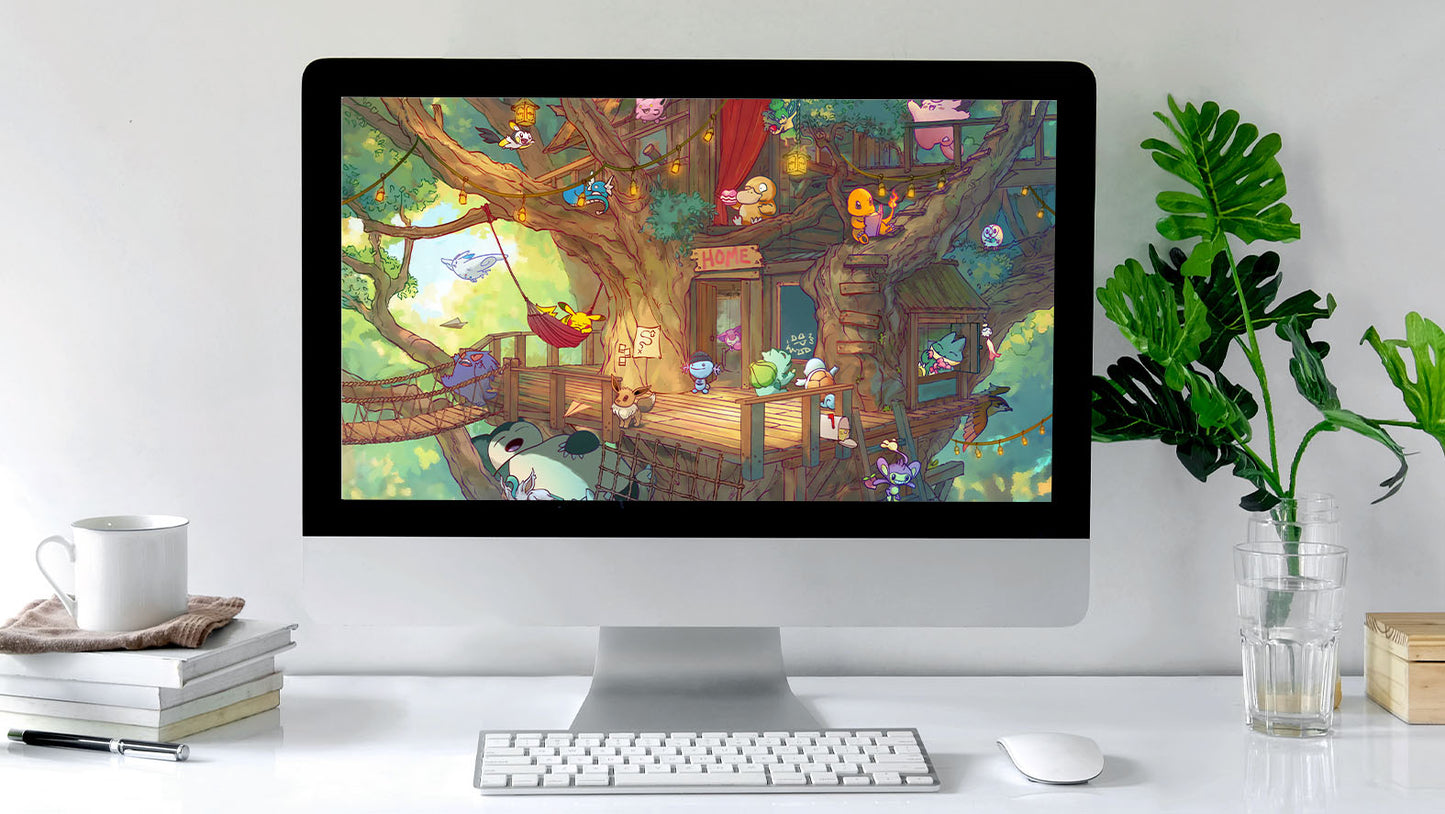 Creature Collecting Treehouse - HD/Ultra-wide Desktop Wallpaper