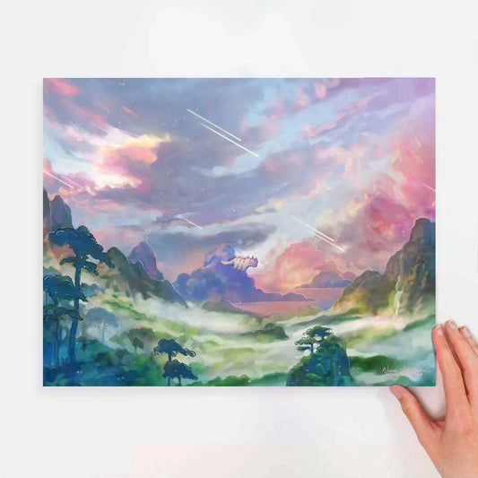Earth Kingdom art print by Naomi VanDoren from the Elements Series, featuring detailed hand-drawn illustration