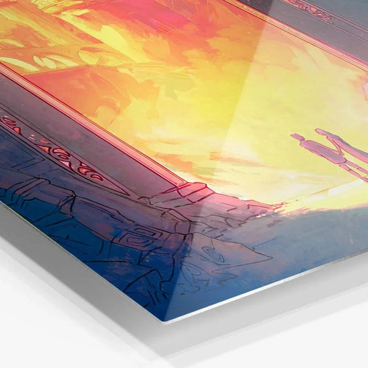 Reunion art print by Naomi VanDoren featuring a colorful, detailed metal-inspired design on a web display.