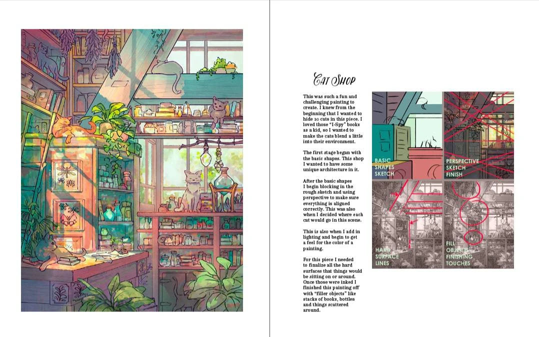 Creative Spark 2023 Art Book by Naomi VanDoren, featuring vibrant illustrations and engaging stories on the cover.