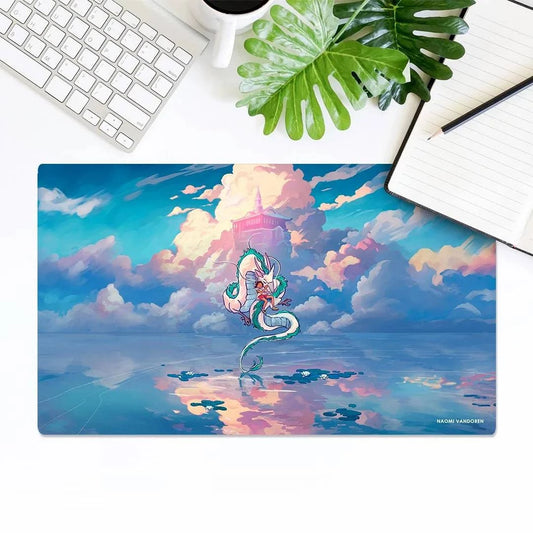 XL desk and gaming playmat featuring Spirited design by Naomi VanDoren, ideal for desktops and gaming setups.