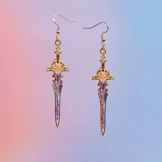Celestial Armory - Celestial Sword Enamel Earrings