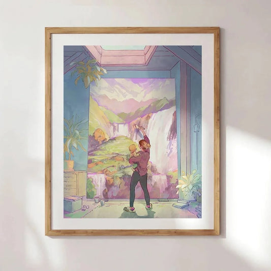 Framed "Time to Create" art print by Naomi VanDoren featuring vibrant colors and inspiring design.