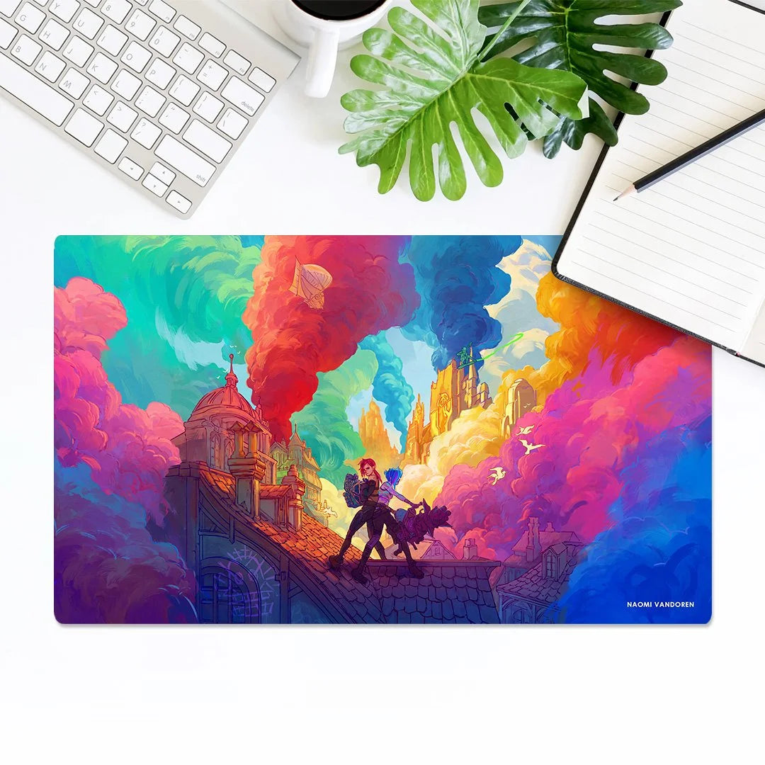 Paint the Town Blue - Desk & Gaming Playmat