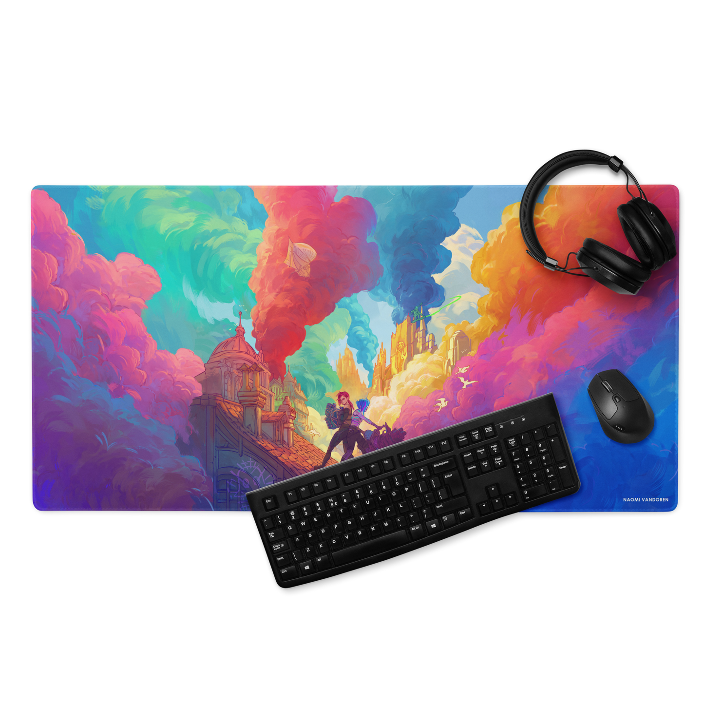 Paint the Town Blue - Desk & Gaming Playmat