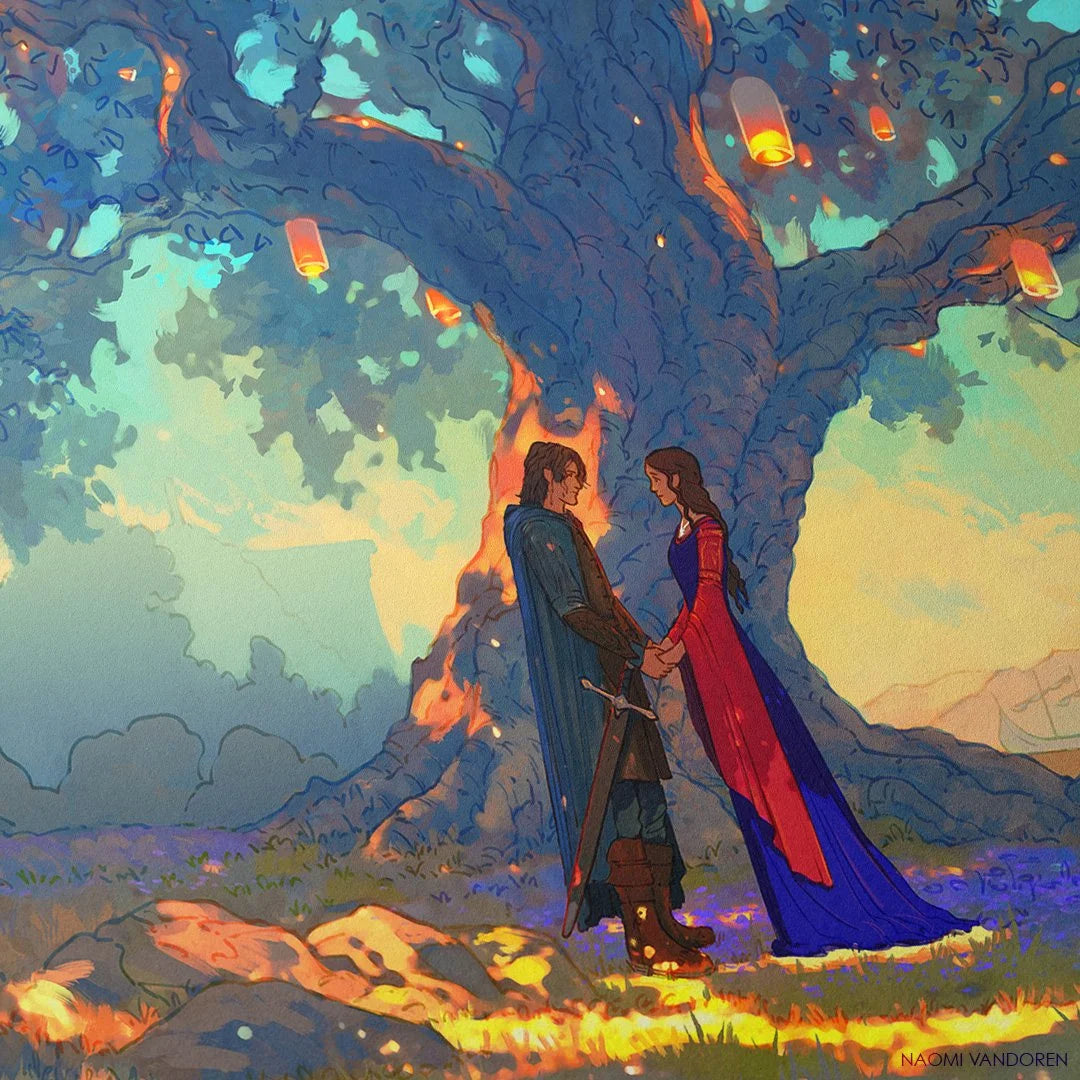 Arwen and Aragorn - Art Print
