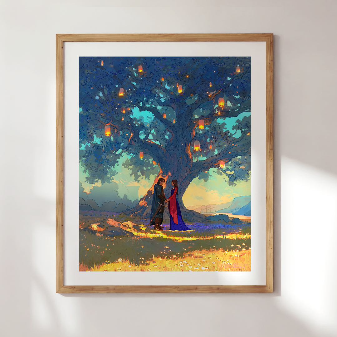 Arwen and Aragorn - Art Print