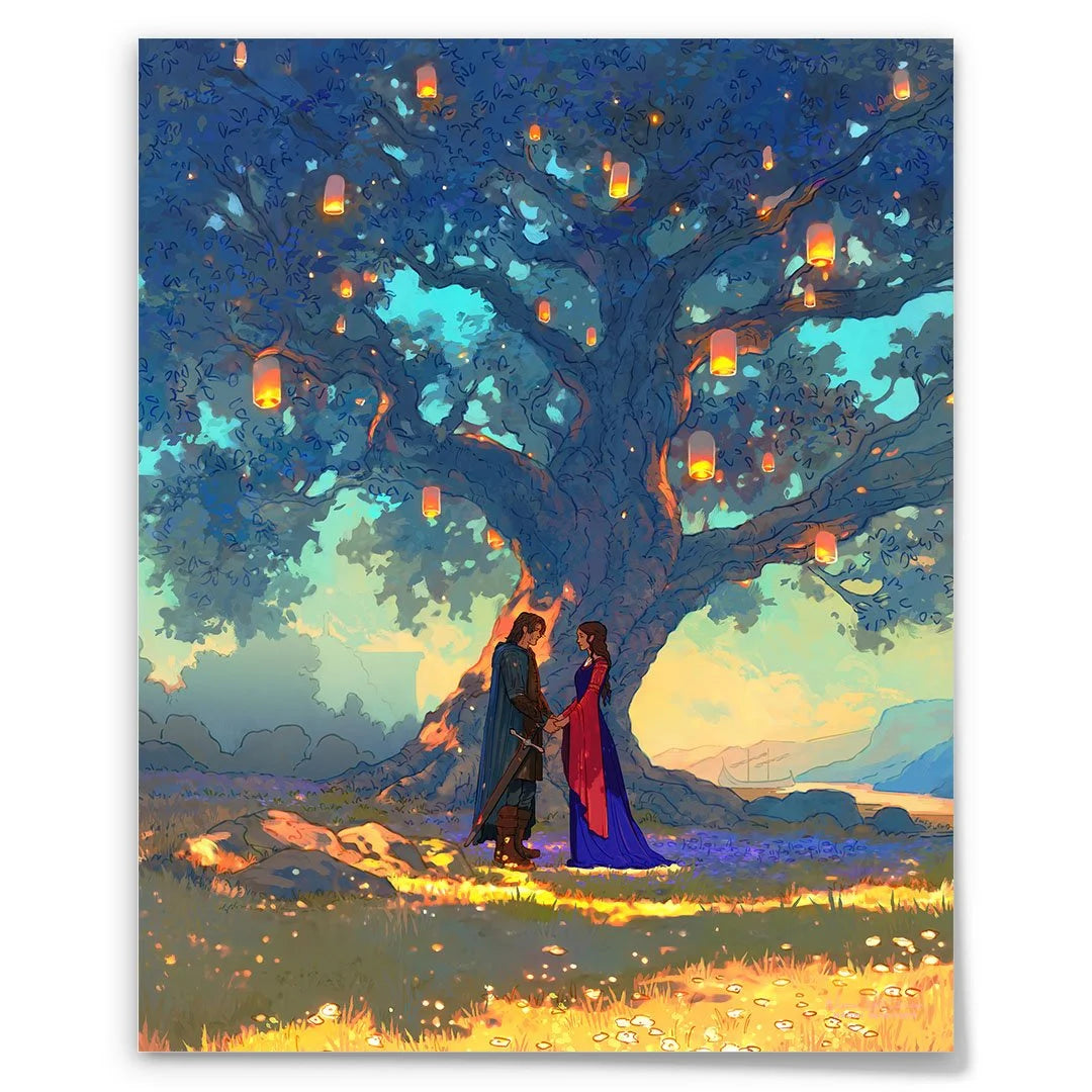 Arwen and Aragorn - Art Print