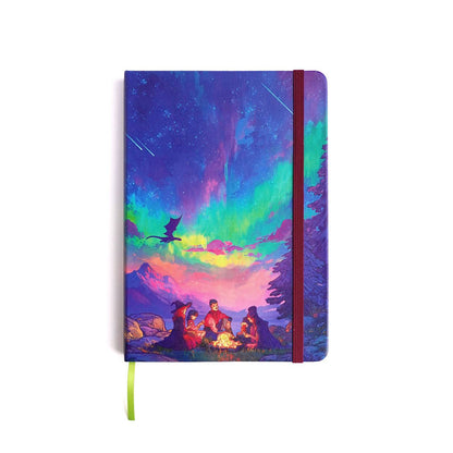 Hardback Aurora Dragon notebook by Naomi VanDoren featuring a fantasy dragon design on the cover.