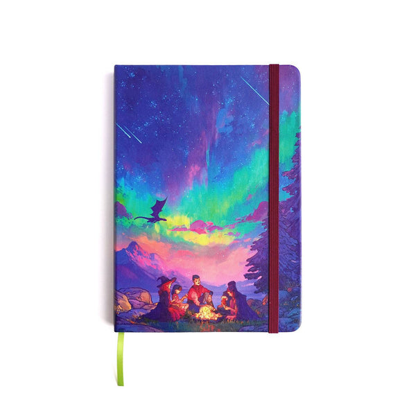 Hardback Aurora Dragon notebook by Naomi VanDoren featuring a fantasy dragon design on the cover.