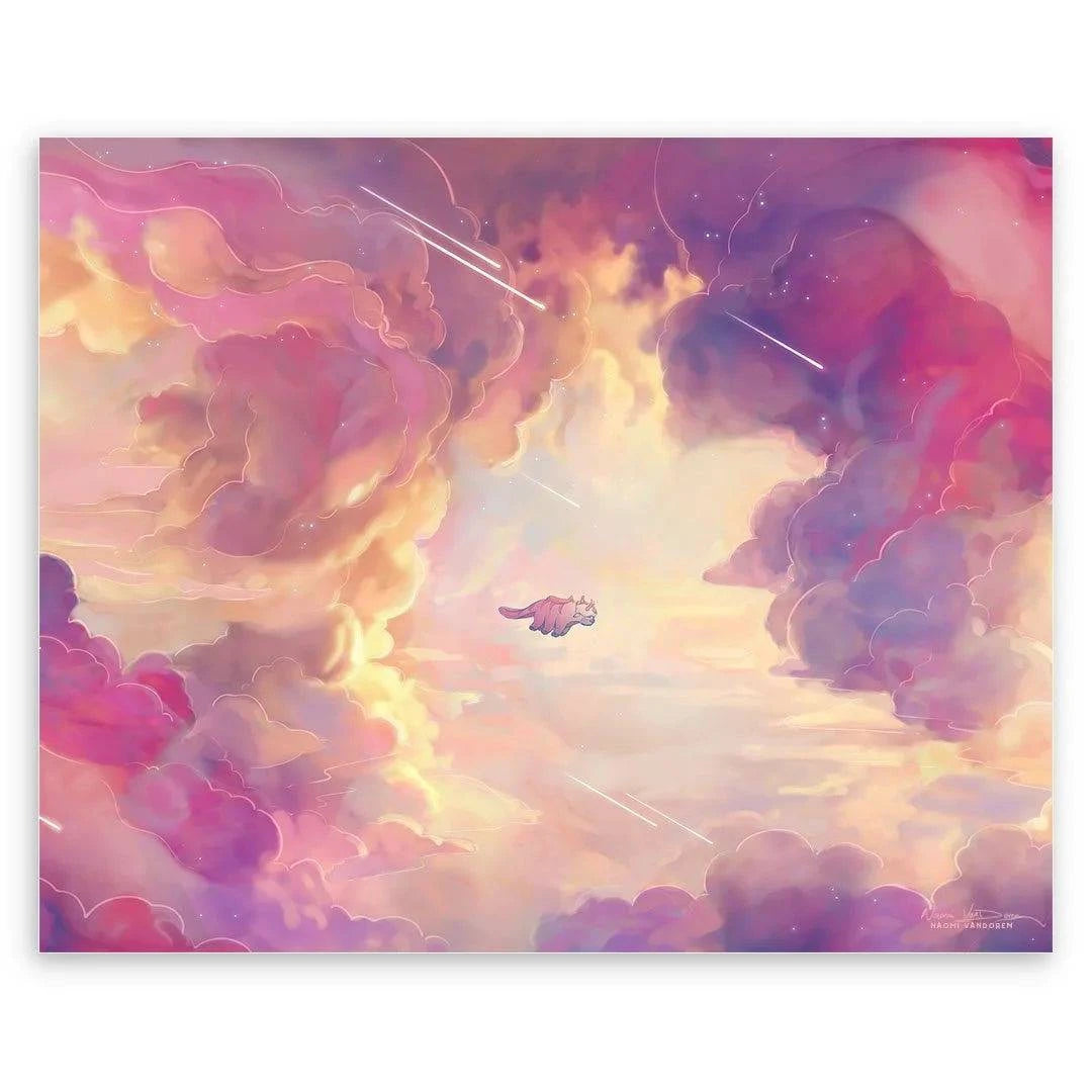 Art print from Naomi VanDoren's Elements Series: Air Kingdom, featuring ethereal landscapes and vibrant colors.