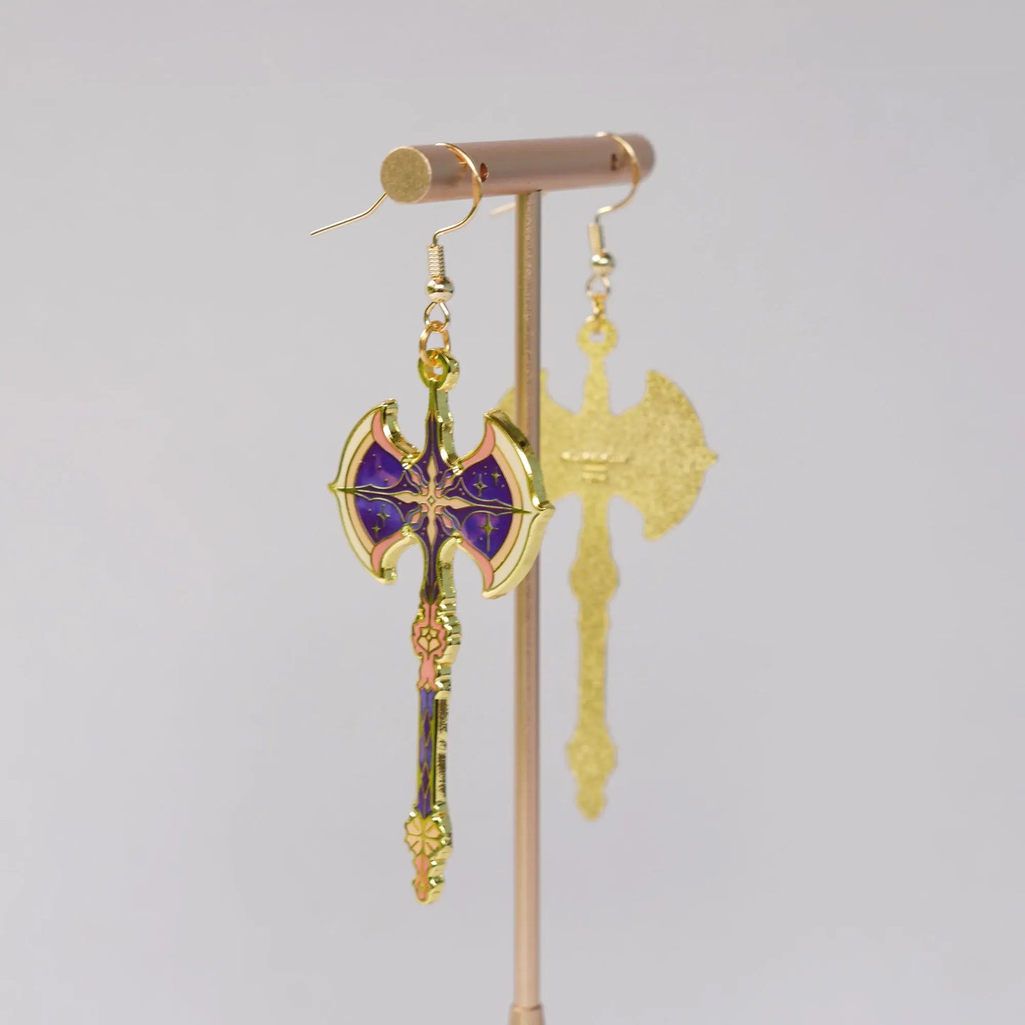 Celestial Armory - Meteor Axe Enamel Earrings