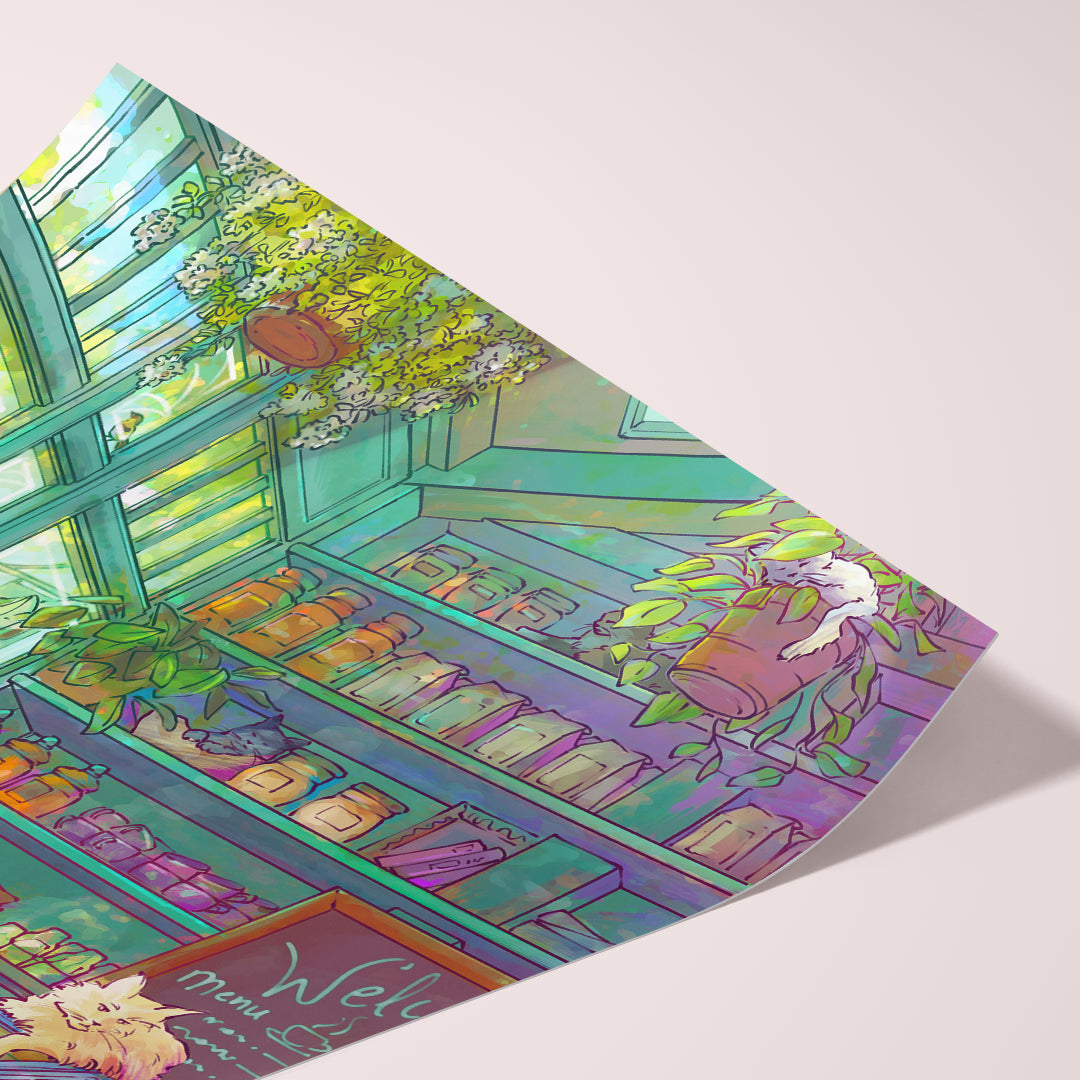 Cat Cafe - Art Print