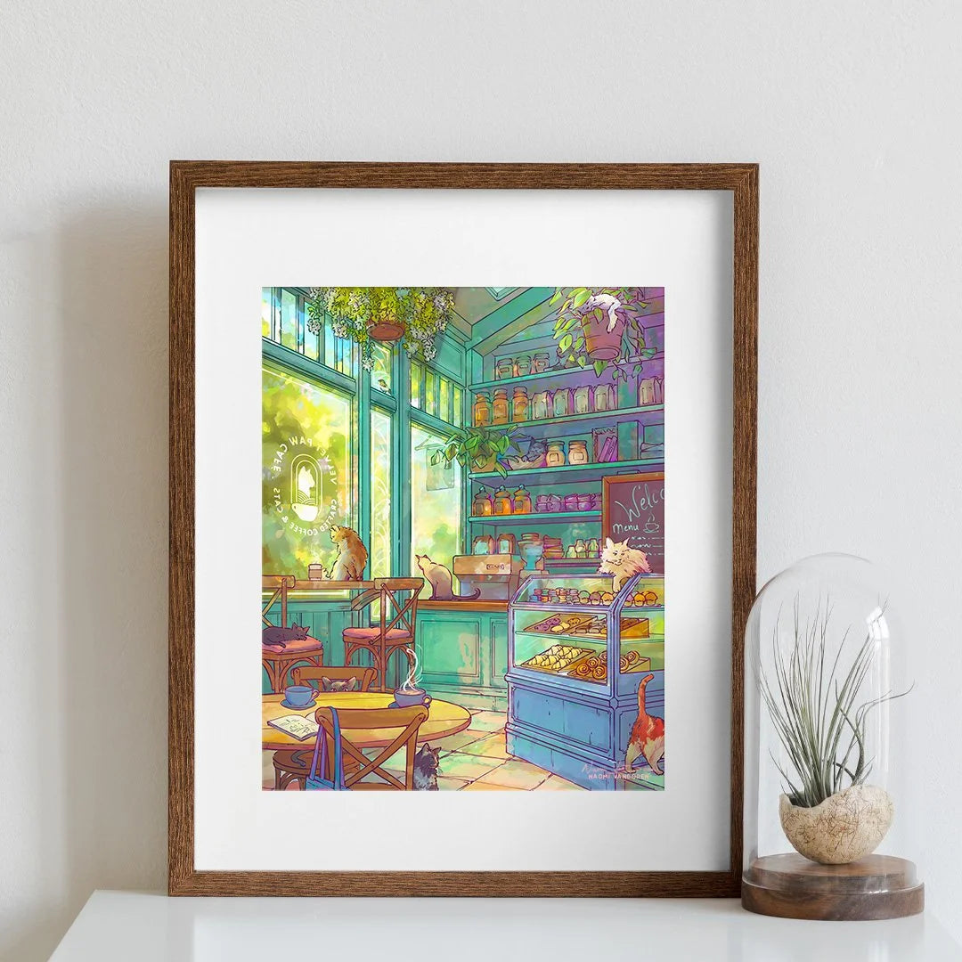 Cat Cafe - Art Print