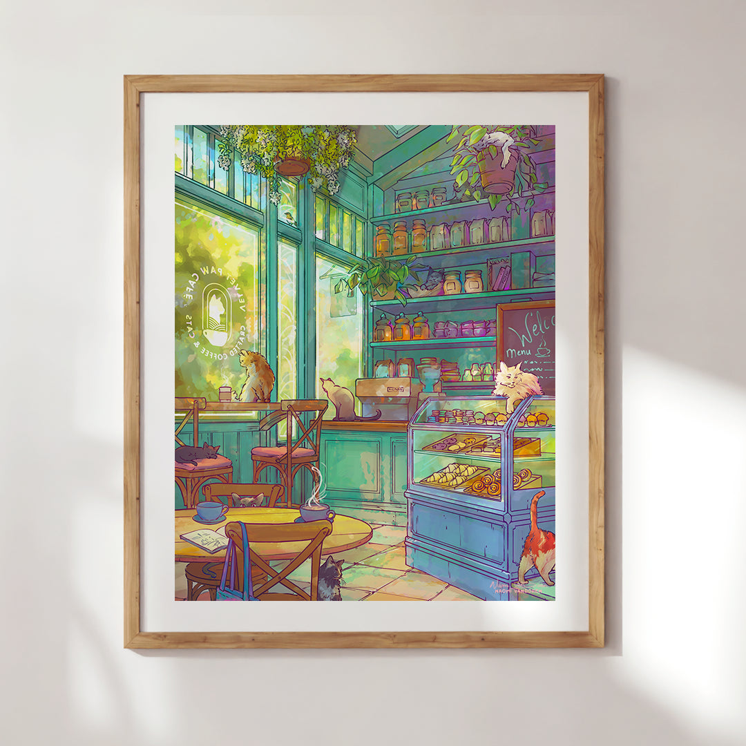Cat Cafe - Art Print