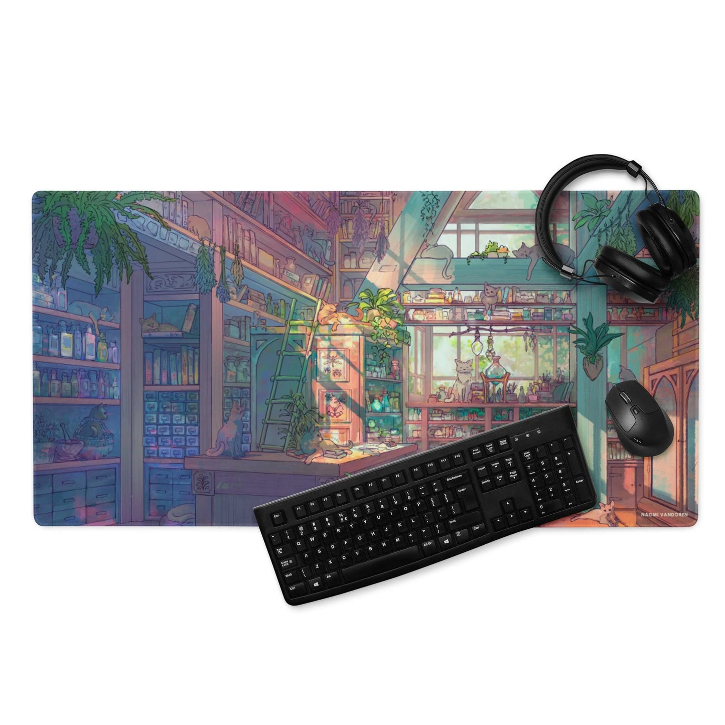 Cat Shop Apothecary - Desk & Gaming Playmat