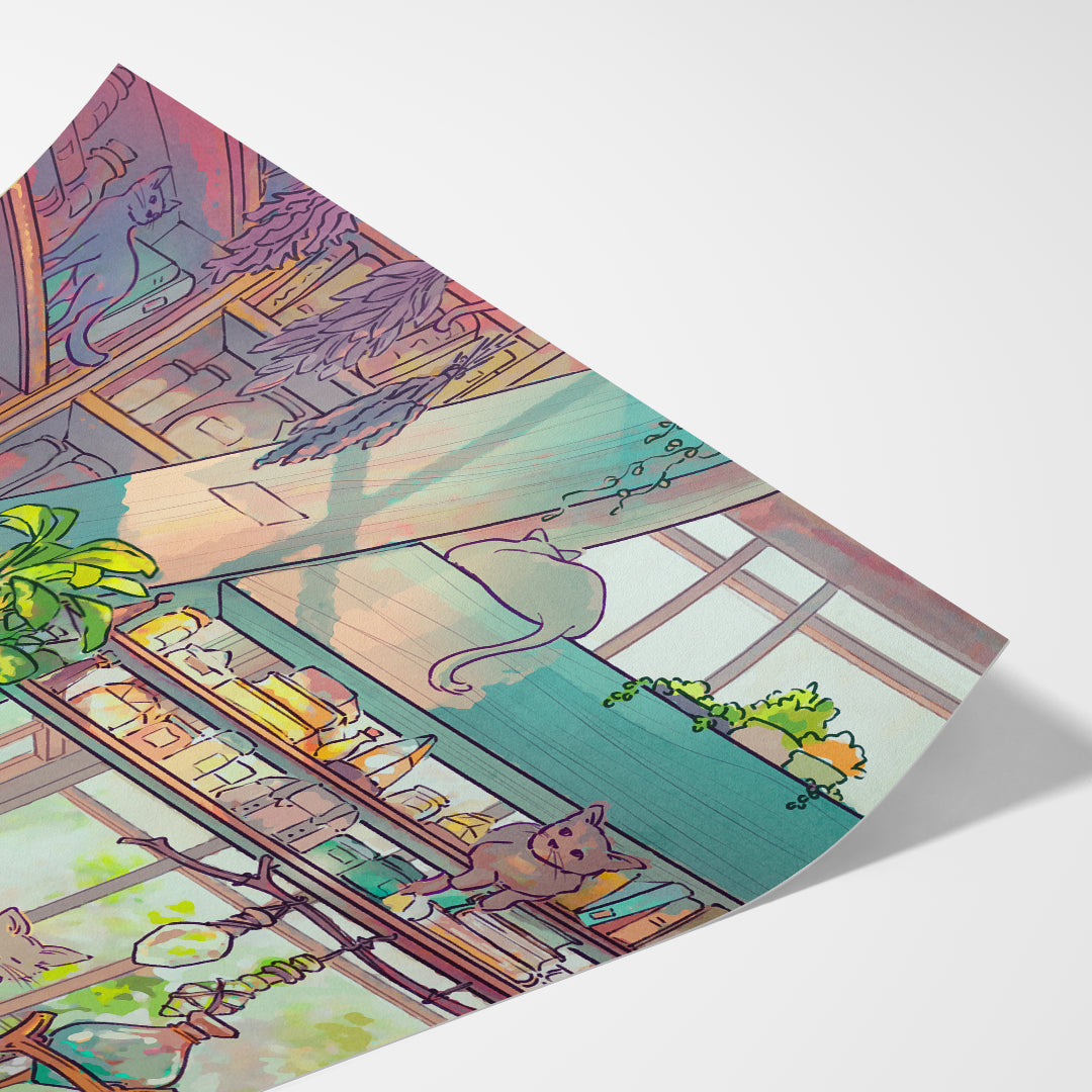 Cat Shop Apothecary - Art Print