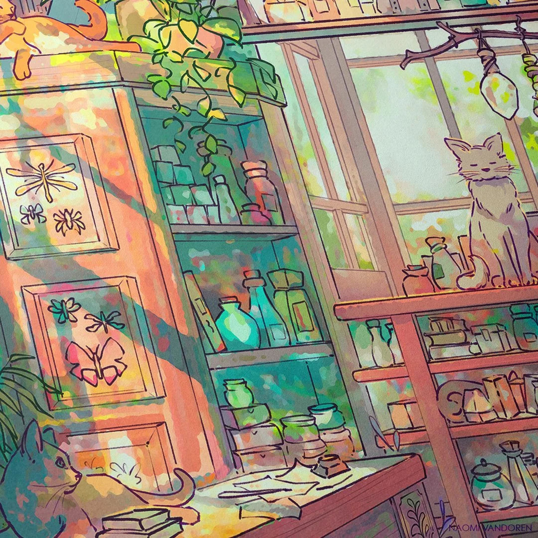 Cat Shop Apothecary - Art Print