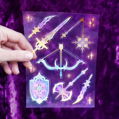 Celestial Armory Holographic Clear Sticker Sheet