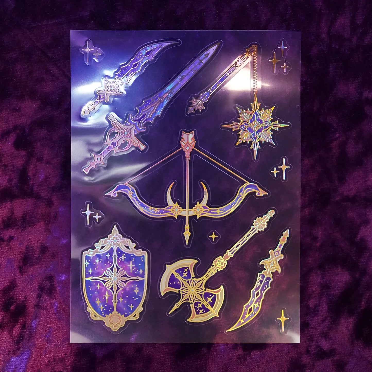 Celestial Armory Holographic Clear Sticker Sheet