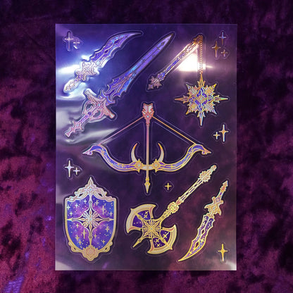 Celestial Armory Holographic Clear Sticker Sheet