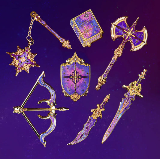 Celestial Armory Enamel Pins Complete 7-Pin Collection
