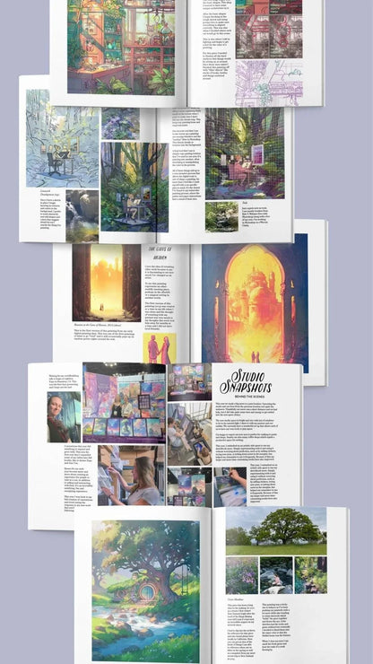 Creative Spark 2023 art book by Naomi VanDoren featuring vibrant illustrations and detailed artwork from Adventure Art & Stories.