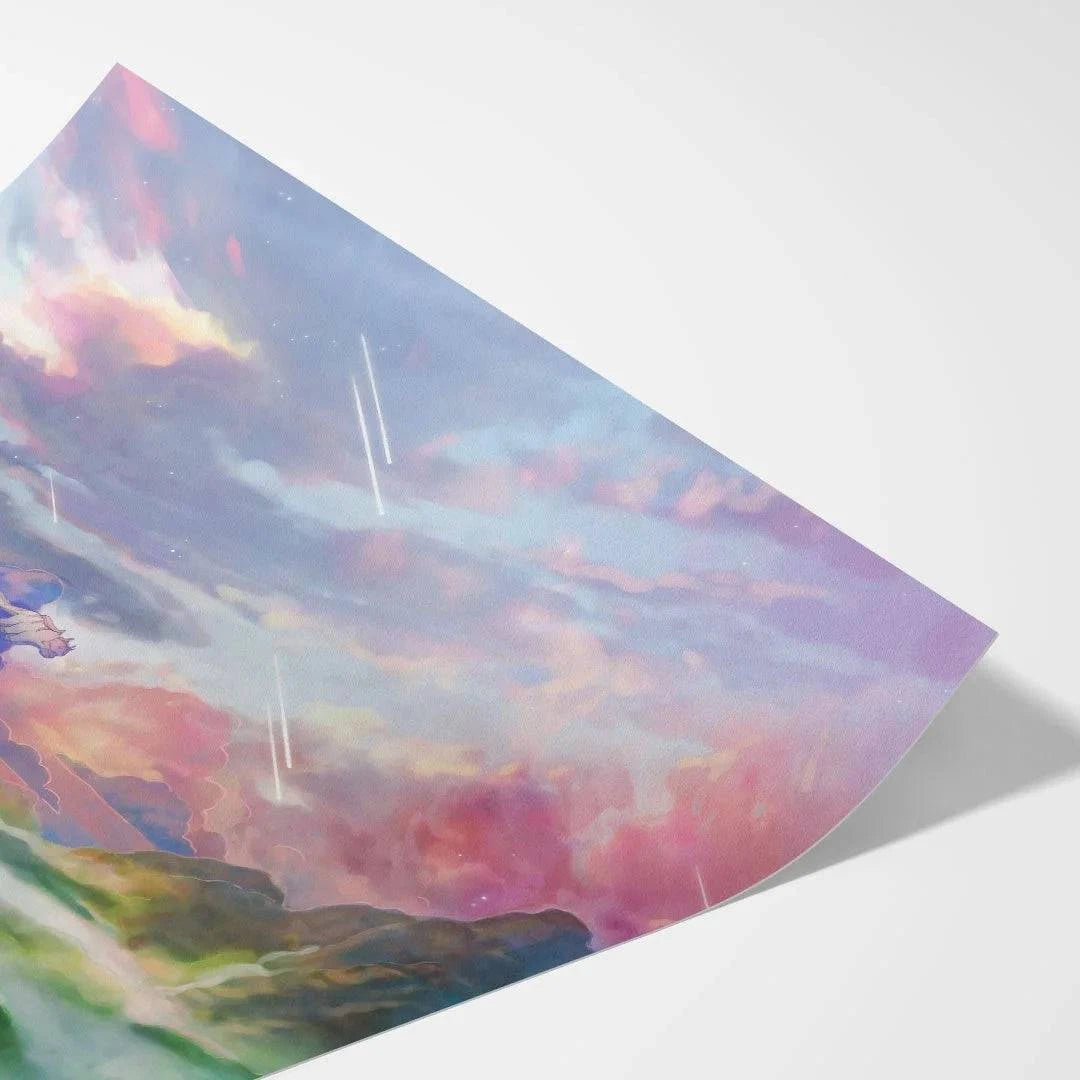 Detailed view of Naomi VanDoren's Earth Kingdom art print from the Elements Series, showcasing vibrant colors and intricate design.