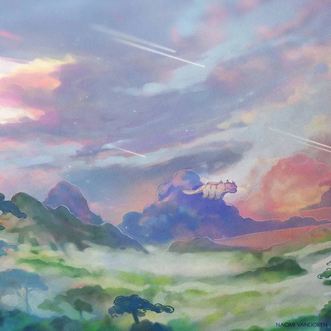 Detailed Earth Kingdom art print by Naomi VanDoren from the Elements Series, showcasing vibrant colors and intricate design.