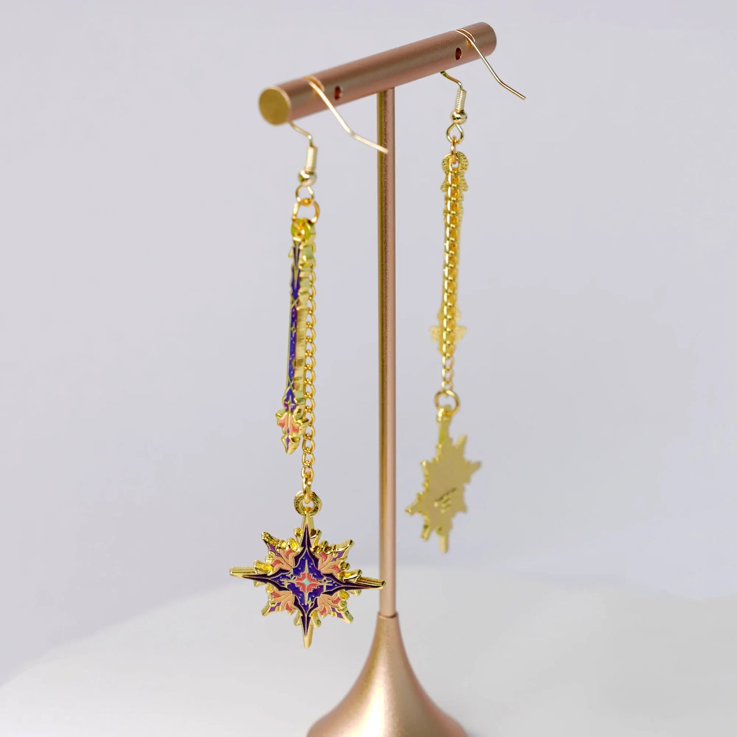 Celestial Armory - Star Flail Enamel Earrings