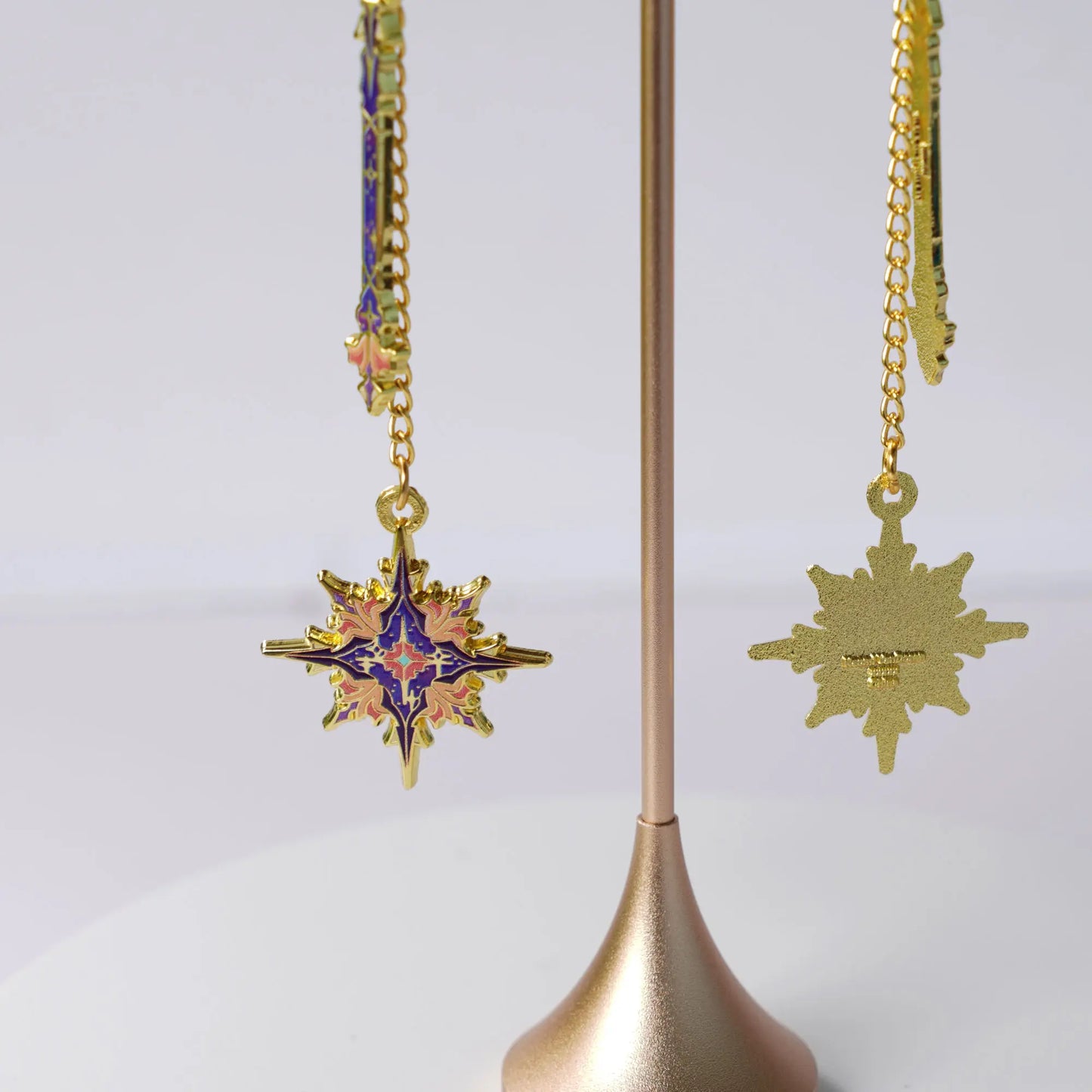 Celestial Armory - Star Flail Enamel Earrings