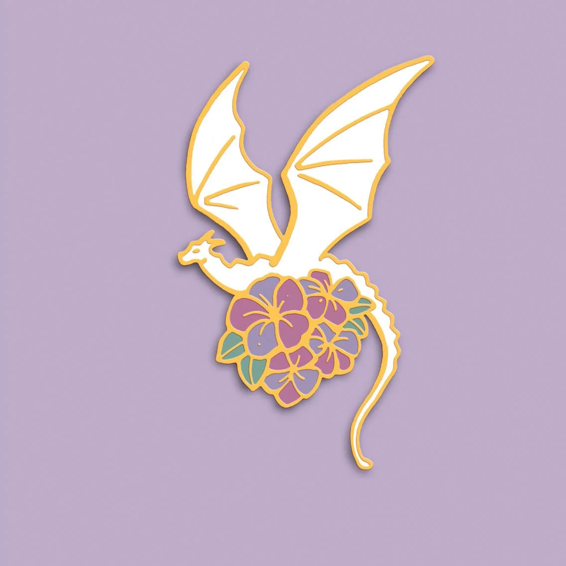 Floral Dragon - Enamel Pin