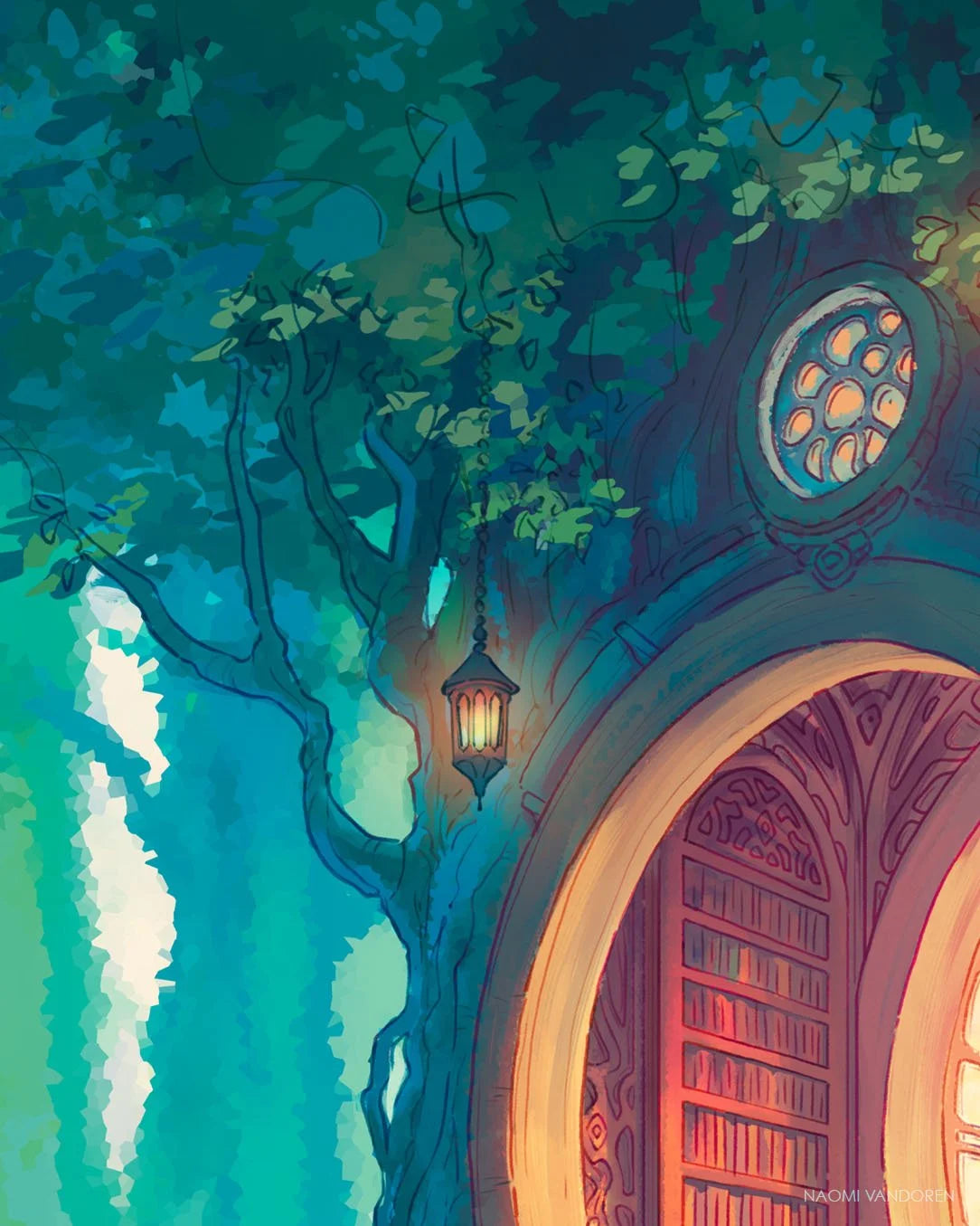 Forest Library - Art Print