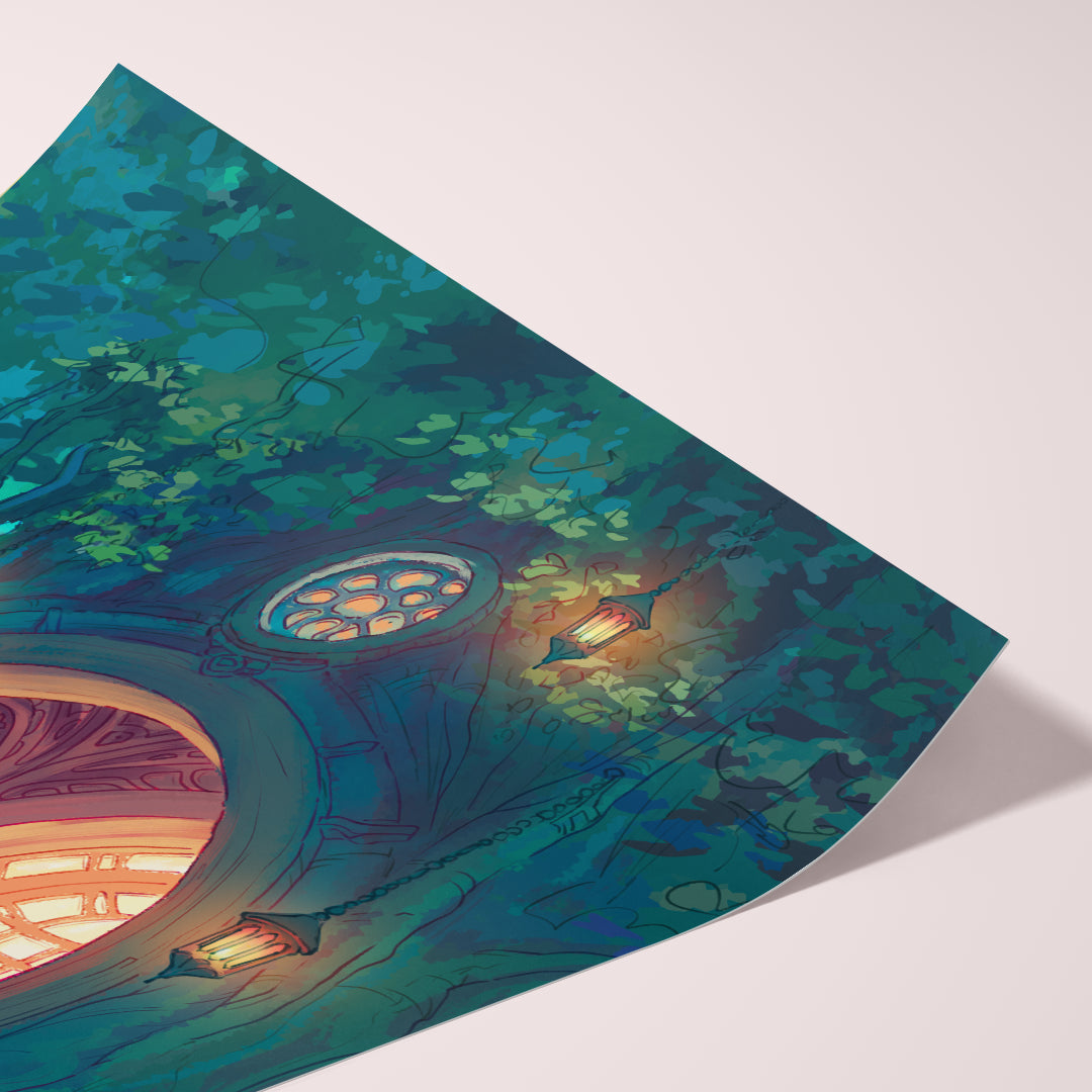 Forest Library - Art Print