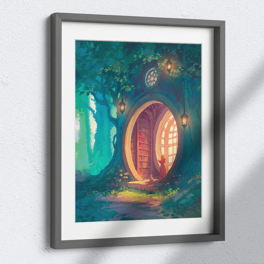 Forest Library - Art Print