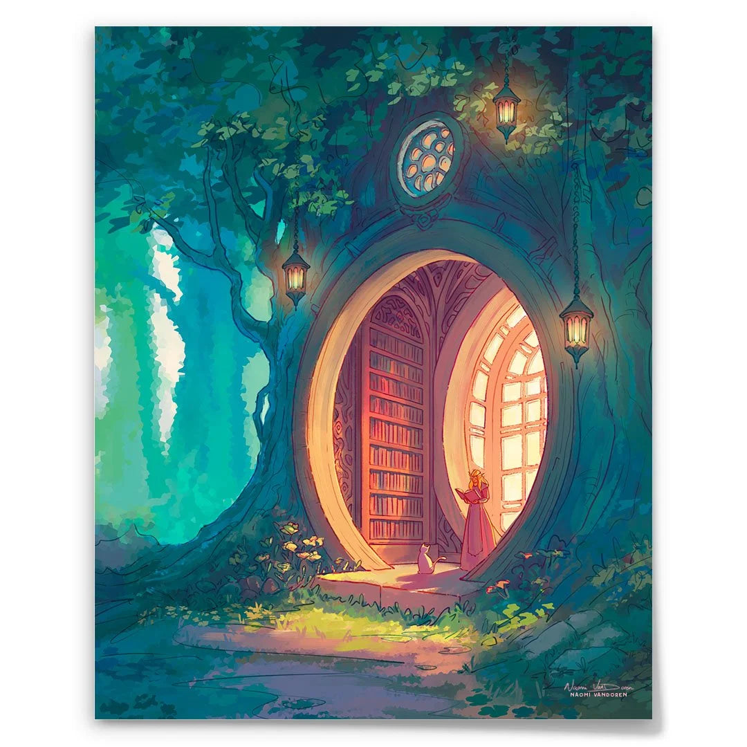 Forest Library - Art Print