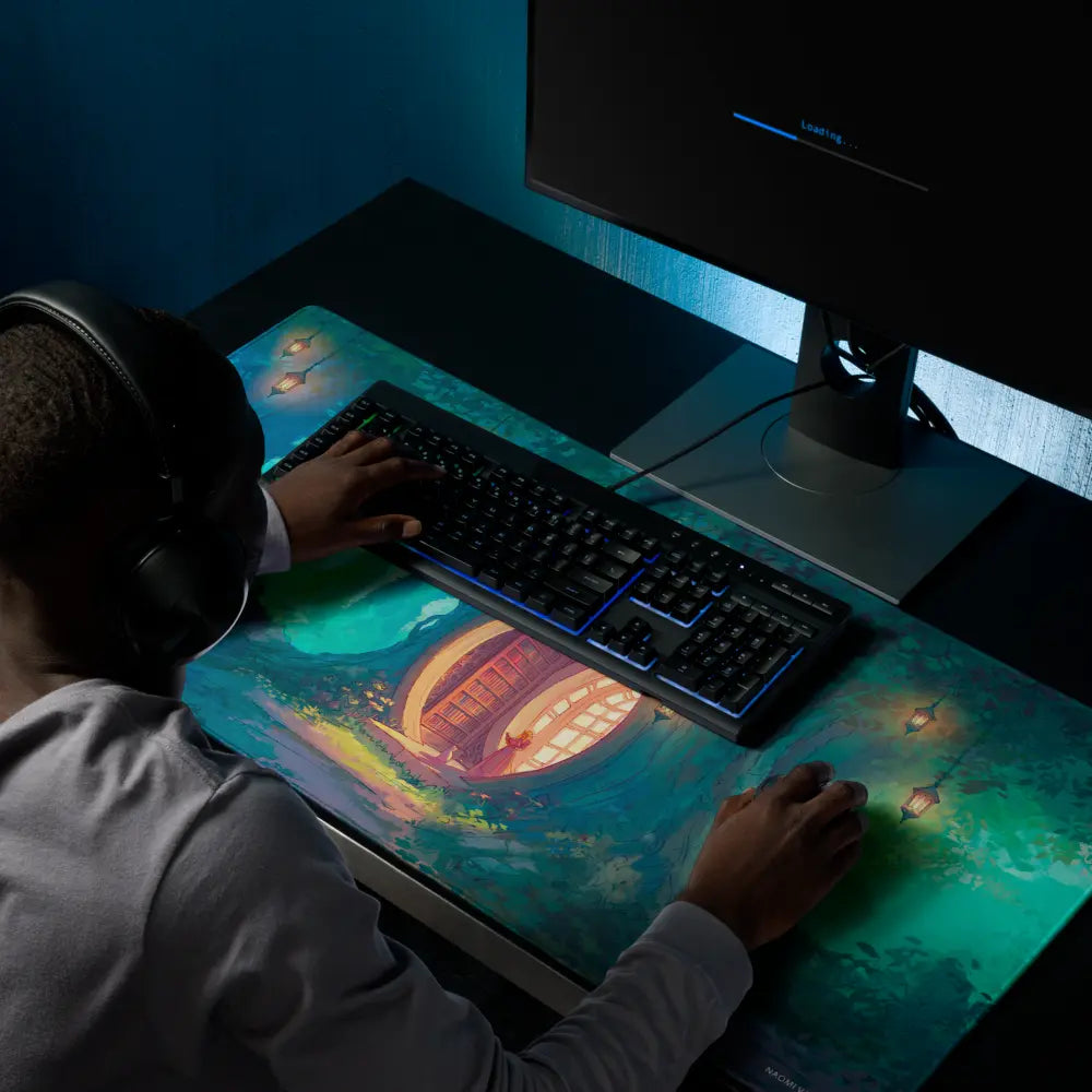 Forest Library - Desk & Gaming Playmat