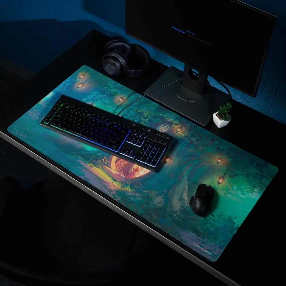 Forest Library - Desk & Gaming Playmat