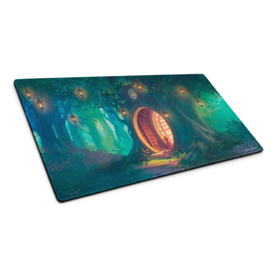 Forest Library - Desk & Gaming Playmat