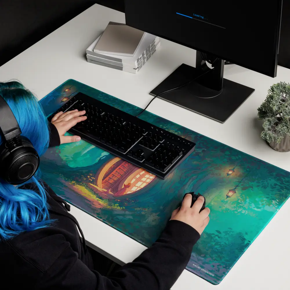 Forest Library - Desk & Gaming Playmat