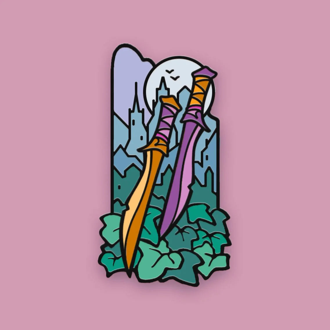 Floral Daggers - Enamel Pin [Limited Edition - GenCon 2025 Pin Bazaar]