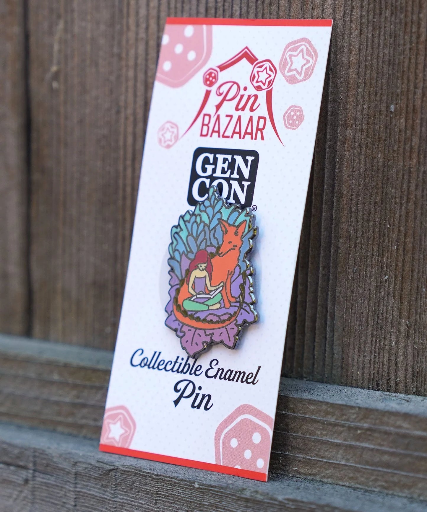 Foxdragon Reading - Enamel Pin [Limited Edition - GenCon 2020 Pin Bazaar]