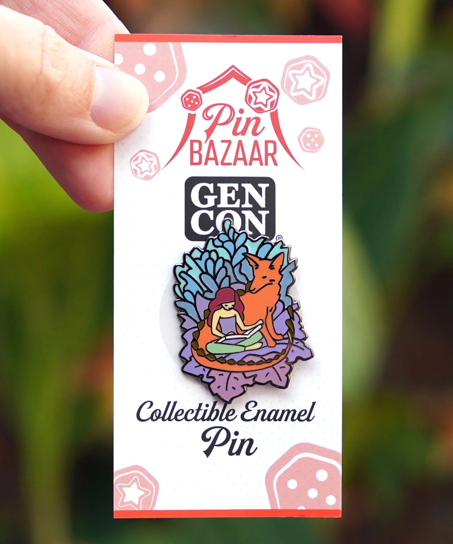 Foxdragon Reading - Enamel Pin [Limited Edition - GenCon 2020 Pin Bazaar]