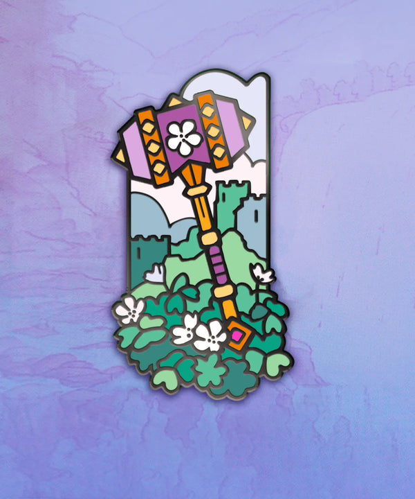 Floral Hammer - Enamel Pin [Limited Edition - GenCon 2026 Pin Bazaar]