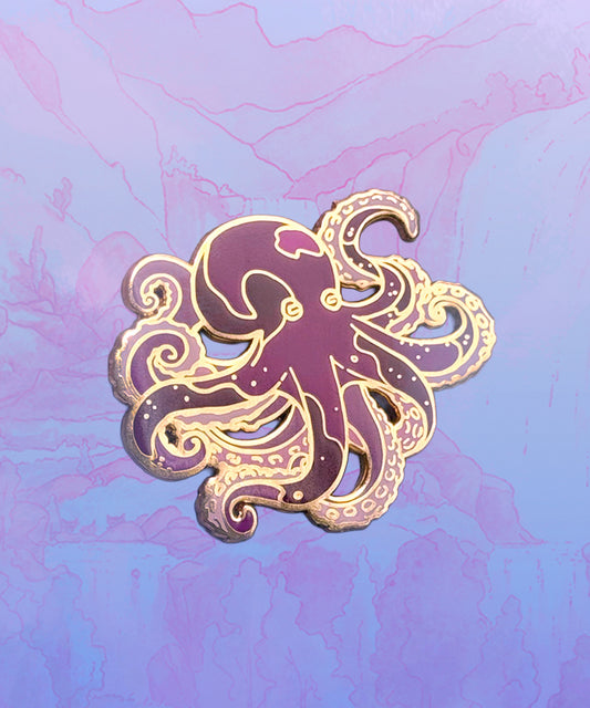Purple Octopus - Enamel Pin