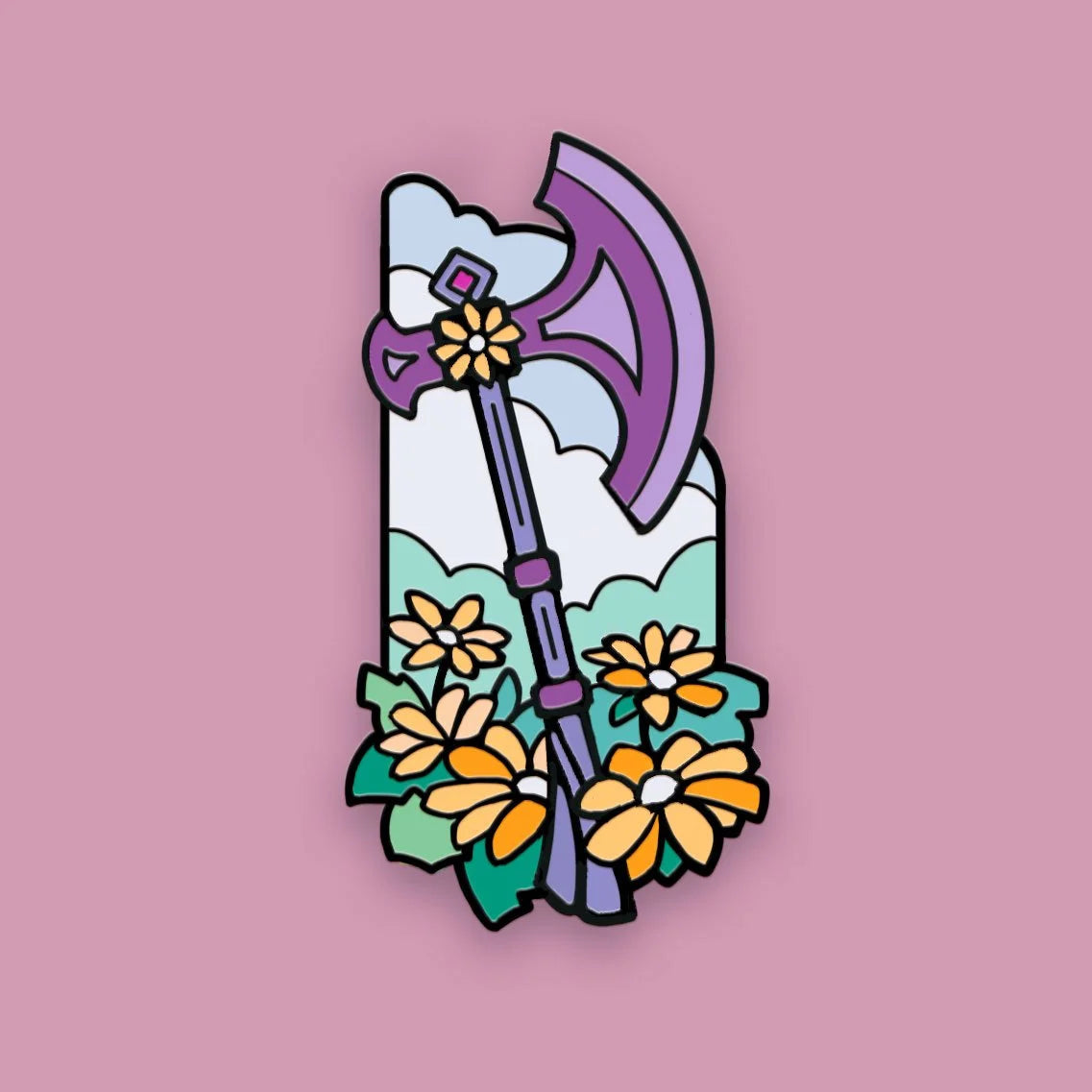 Floral Axe - Enamel Pin [Limited Edition - GenCon 2023 Pin Bazaar]