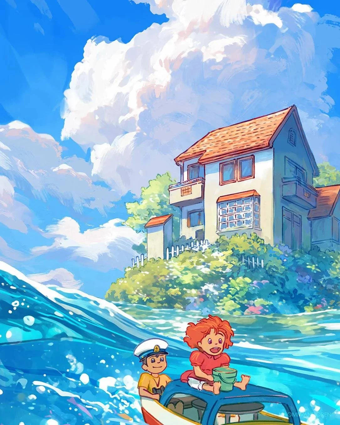 Through the Waves - Art Print – Naomi VanDoren | Adventure Art & Stories