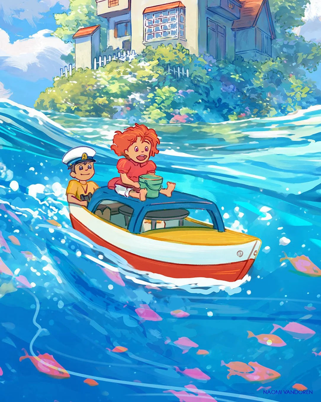 Through the Waves - Art Print