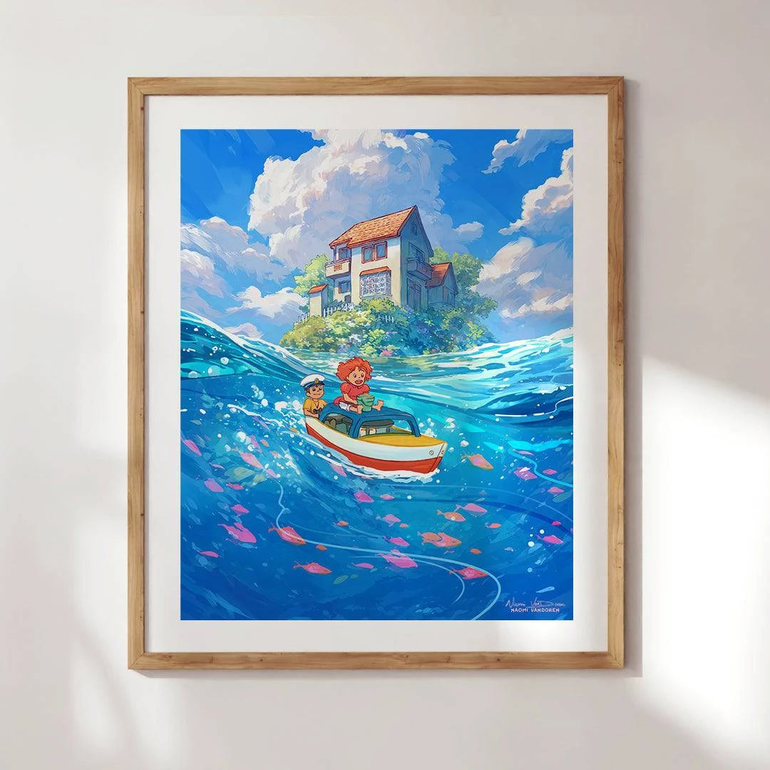 Through the Waves - Art Print – Naomi VanDoren | Adventure Art & Stories